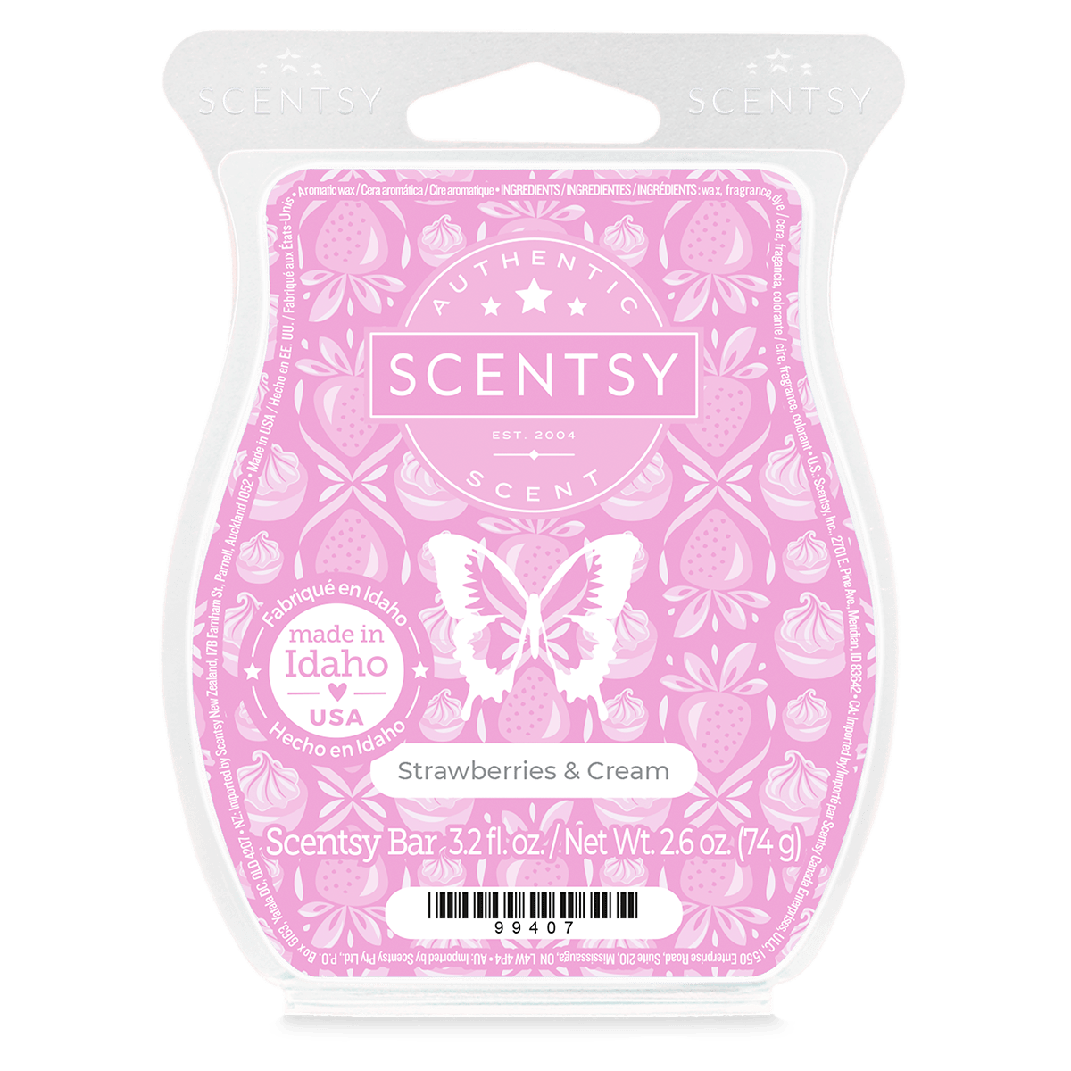 Scentsy strawberries & cream wax bar