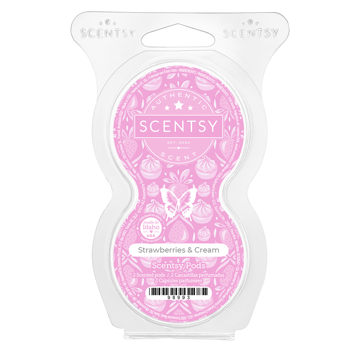 scentsy strawberries & cream in a pod twin pack