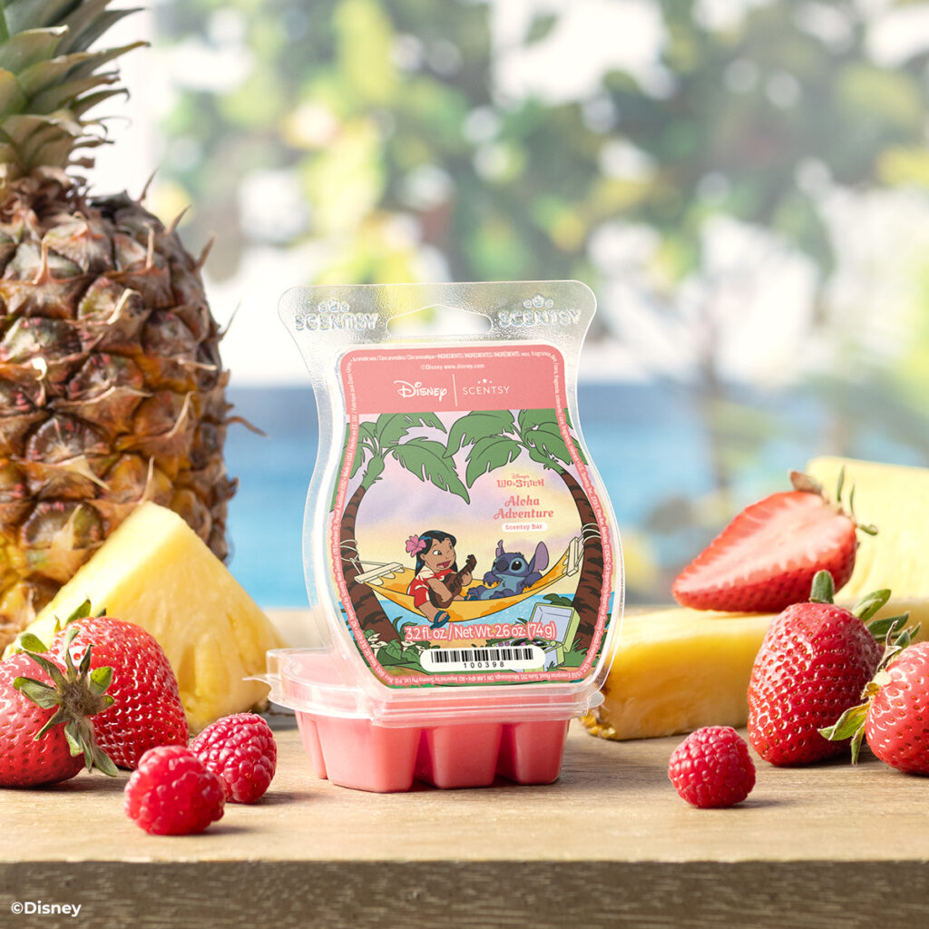 Disney Lilo & Stitch: Aloha Adventure fragrance — A tropical wave of sugared strawberry, pineapple and raspberry takes you for a joy ride.