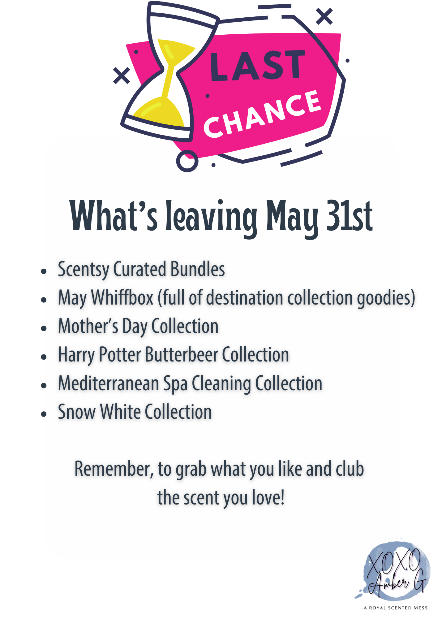 What is leaving in scentsy land this month.