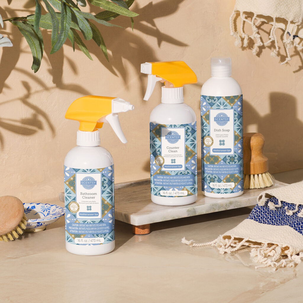 Scentsy Mediterranean Spa cleaning collection