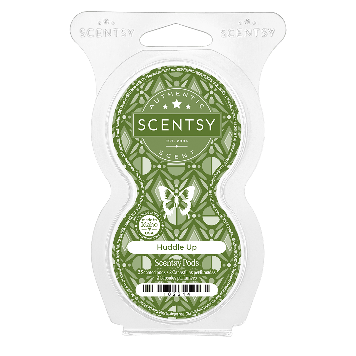Scentsy's Aug scent of the month Huddle Up in pod