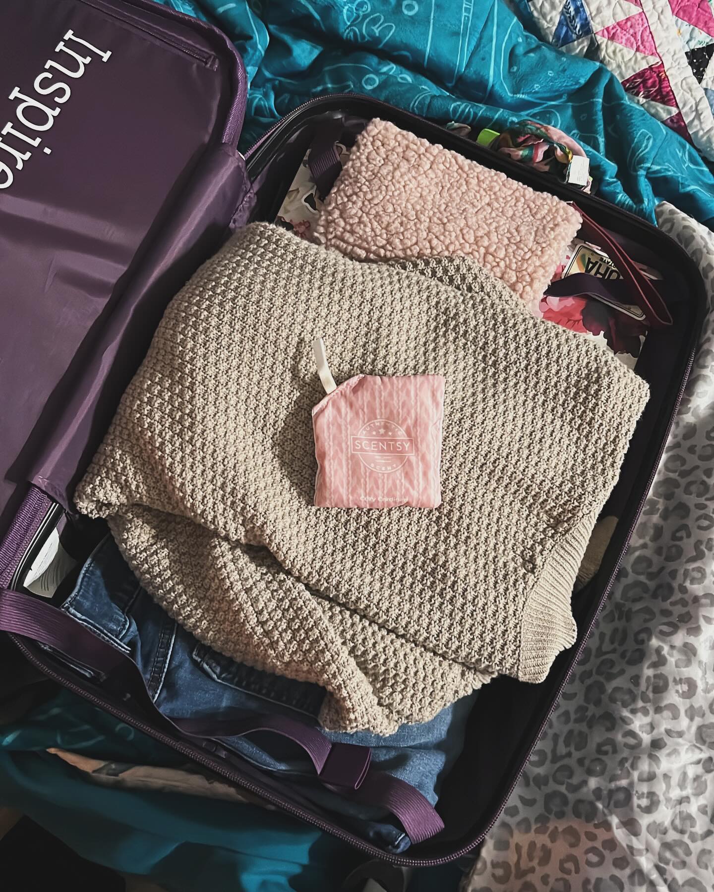 scentsy scent pak in luggage