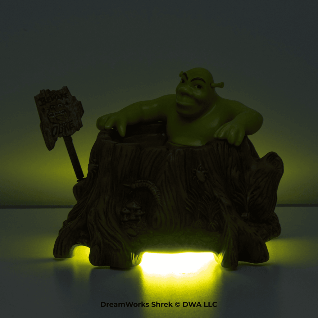 Shrek scentsy warmer in the dark