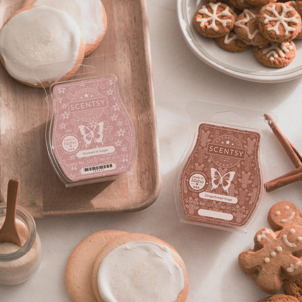 Scentsy gingerbread hugs bar and new snowed in sugar bar