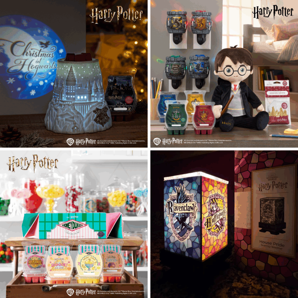Harry Potter Scentsy rerelease with unique fragrance blends and colorful packaging.