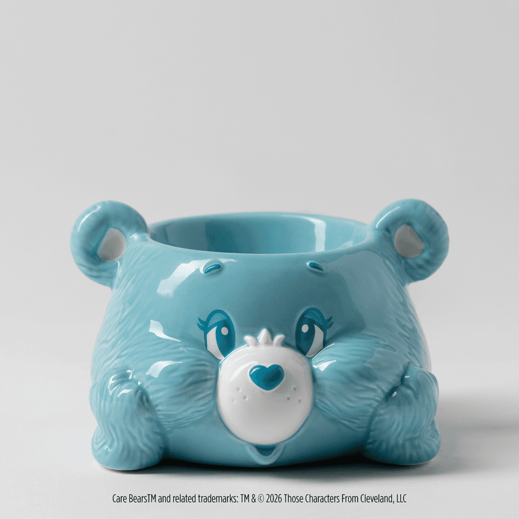 Bedtime Bear Scentsy warmer from the Care Bears collection in blue with smiling bear face and heart nose.