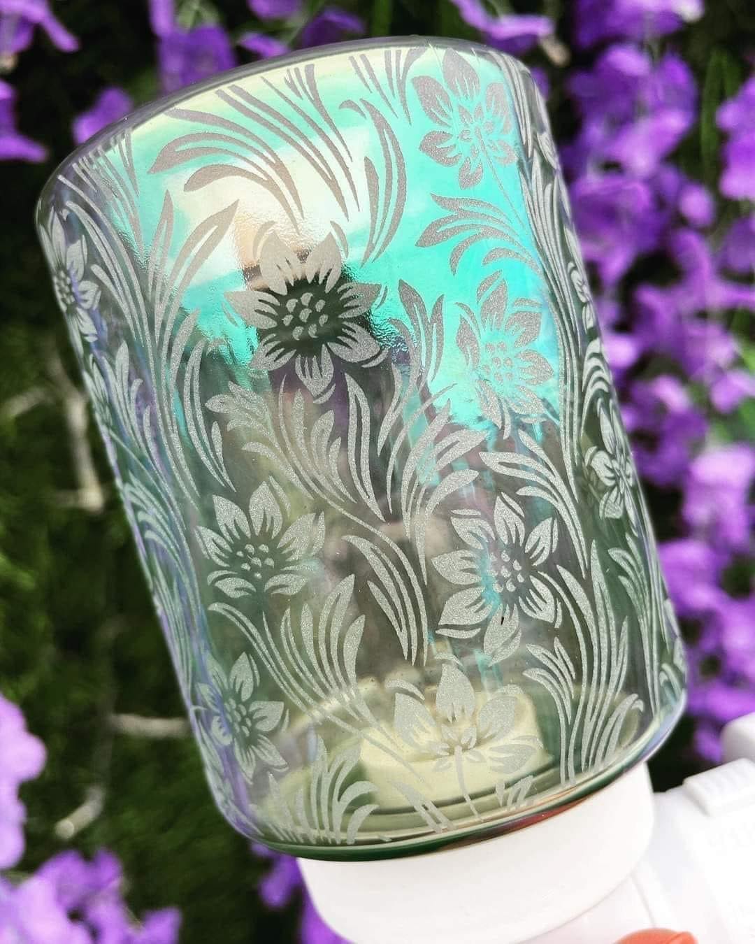 Scentsy Lily Garden warmer up close. Part of the Lily Garden Mother's day bundle