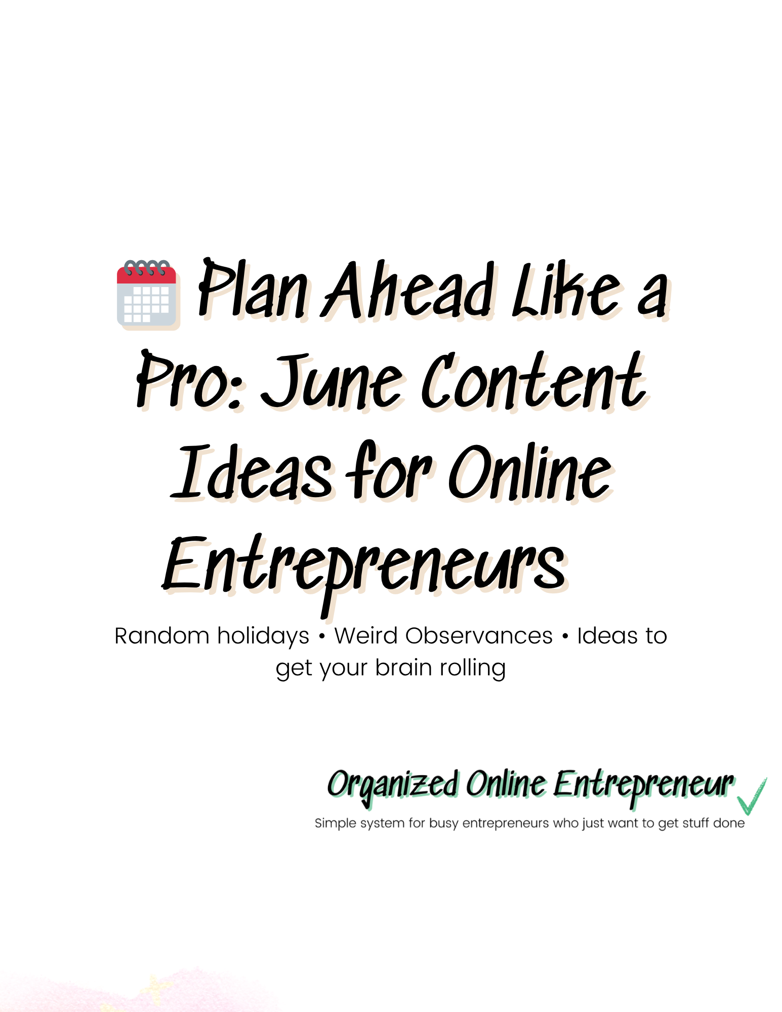 June Plan Ahead