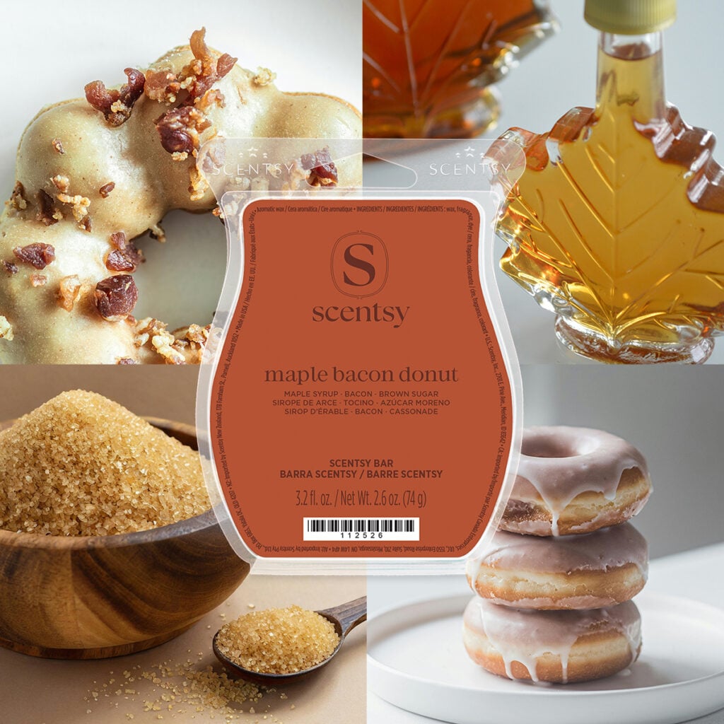 Maple Bacon donut scentsy bar. brown sugar, maple syrup, bacon and cake