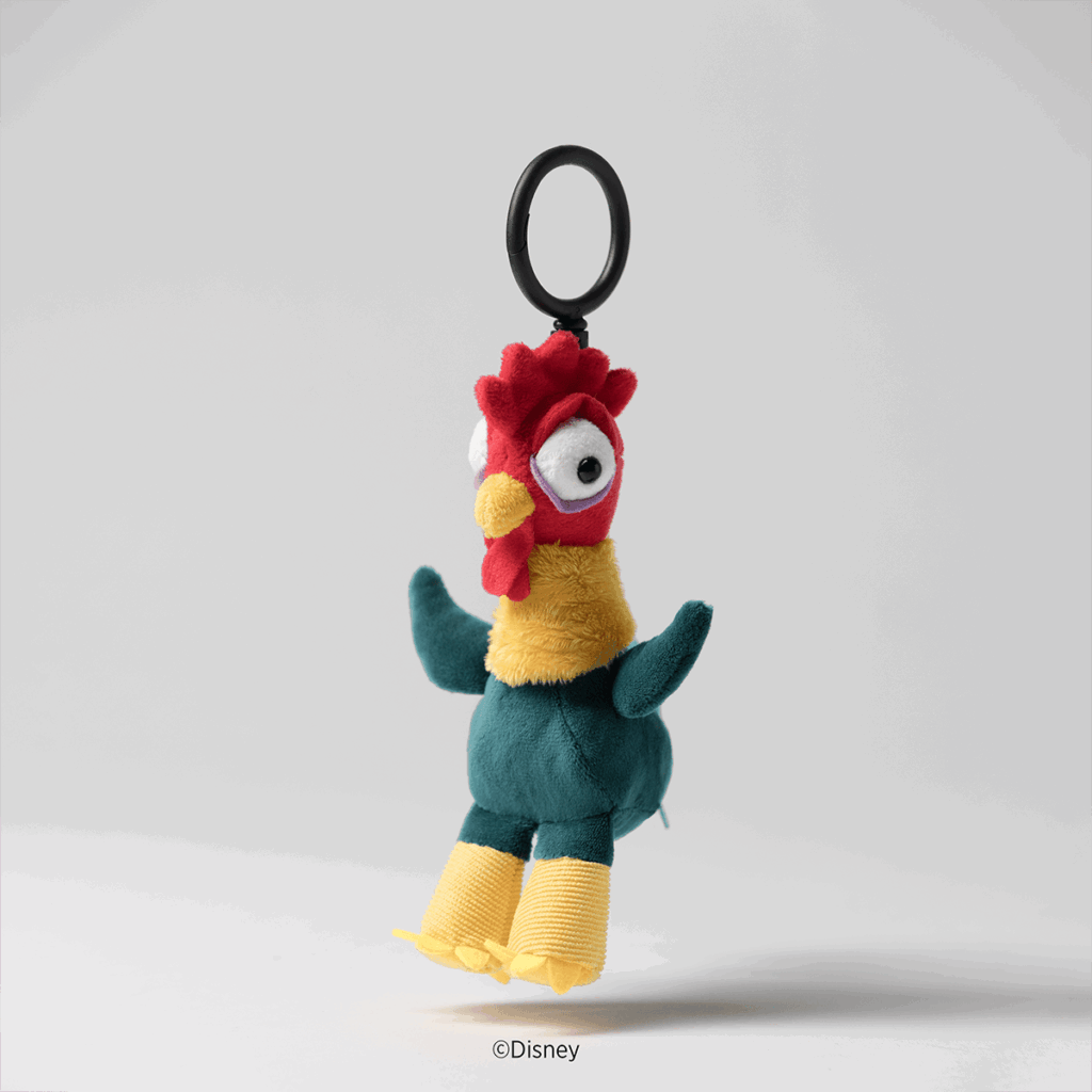 Disney Hei Hei Scentsy Buddy Clip plush inspired by Moana with colorful feathers and a clip for backpacks, diaper bags, or travel.