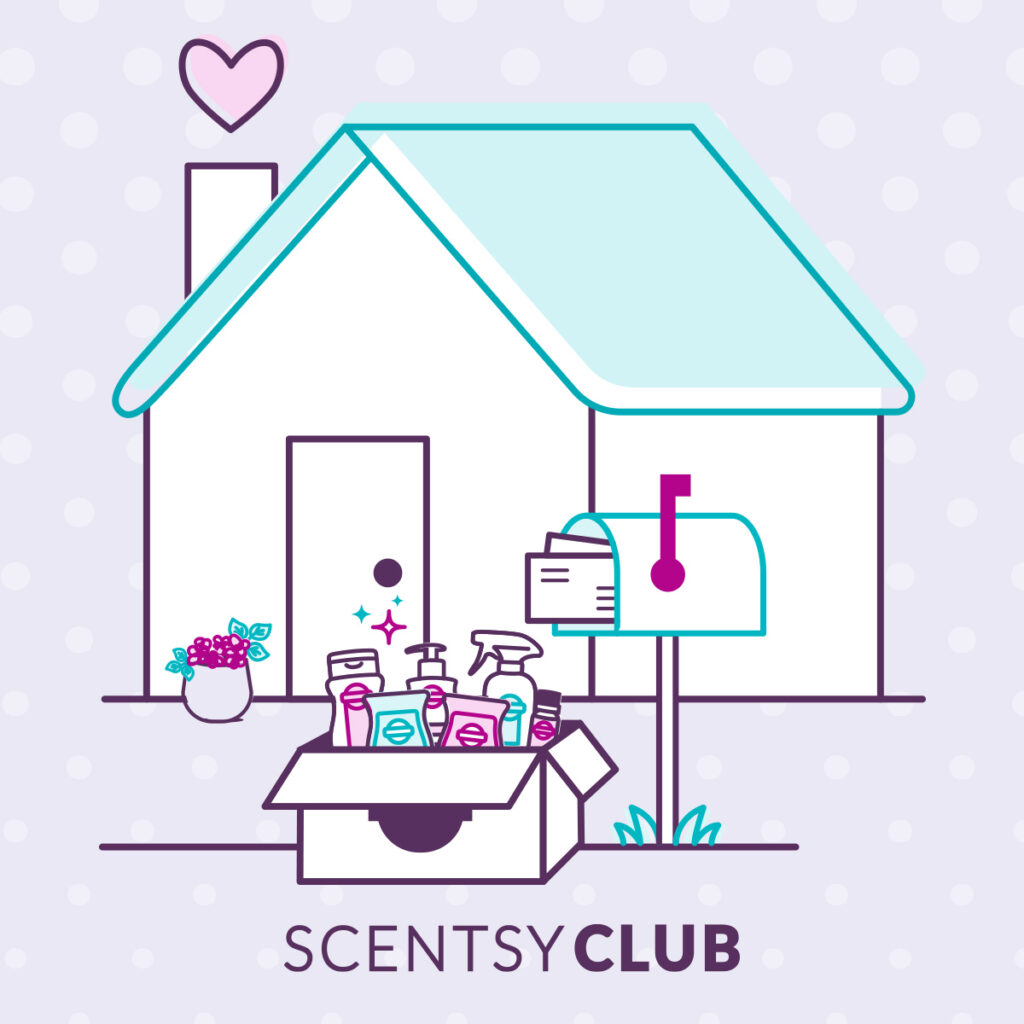 Scentsy Club subscription box delivered to a home